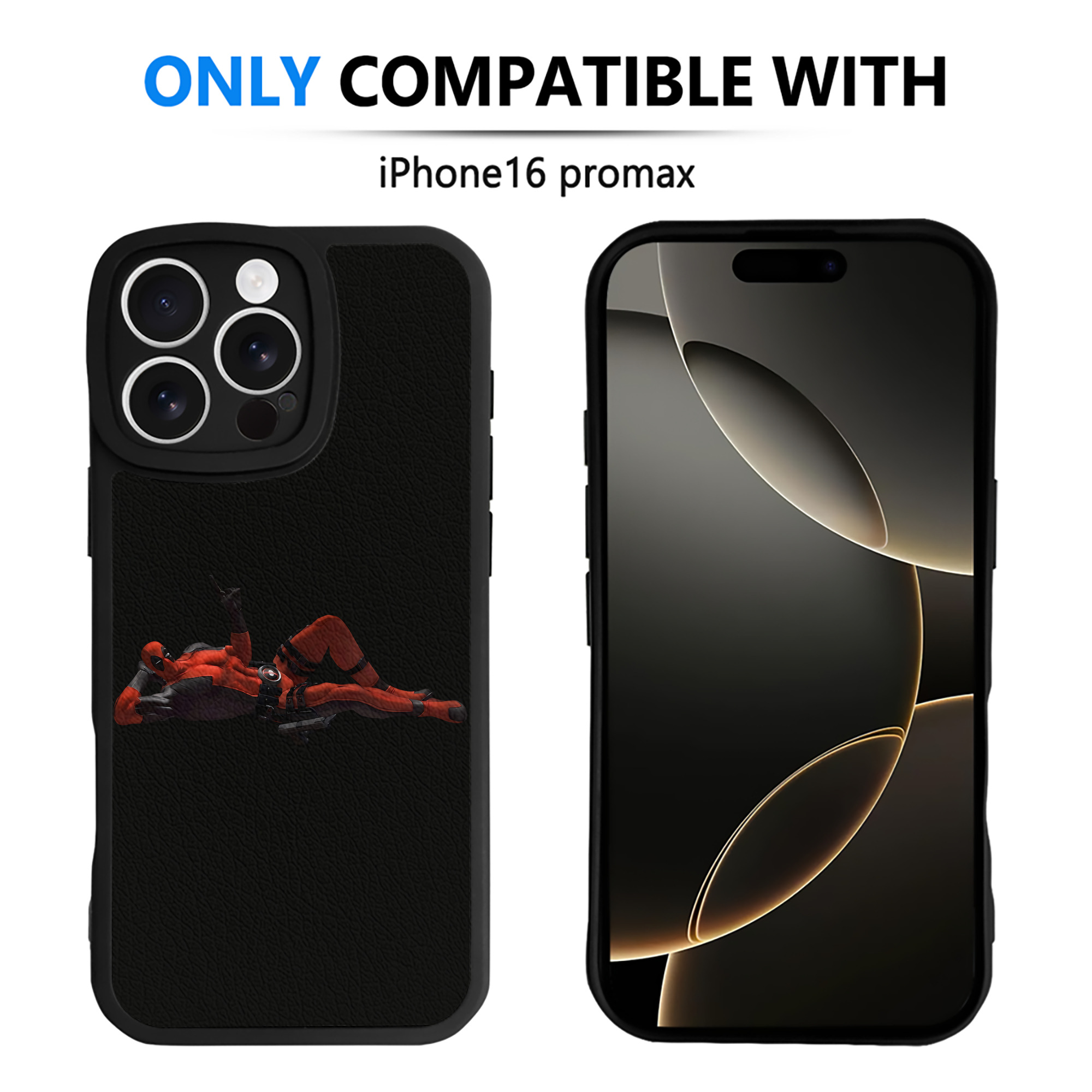 （画像用） Deadpool デッドプール 【iPhone 16シリーズ対応】シリコンスマホケース（レザー調） 材質：シリコン